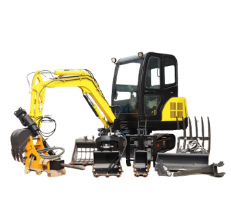 Introducing our 1.8-ton Mini Excavator, designed to deliver robust performance and versatility in a compact form. Powered by a dependable Kubota engine, it provides stable and efficient operation for a variety of excavation tasks. The integrated travel motor minimizes collision risks, enhancing maneuverability in tight spaces.  The swing boom allows for precise work near edges and obstacles, while the telescopic chassis adapts to different working conditions for greater flexibility. Galvanized hydraulic hos